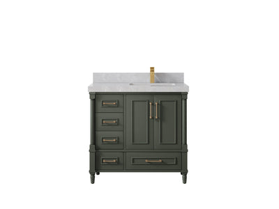 Aberdeen 36 in. W x 22 in. D Right Offset Sink Bathroom Vanity - Willow Bath and Vanity