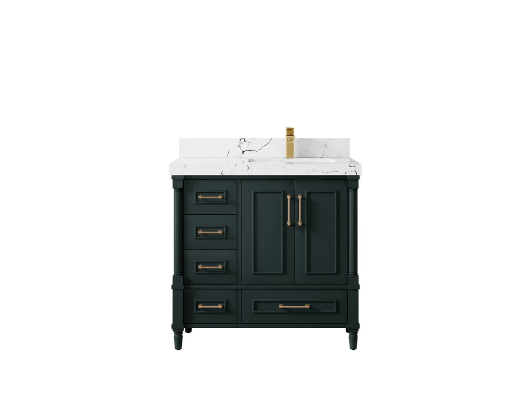 Aberdeen 36 in. W x 22 in. D Right Offset Sink Bathroom Vanity - Willow Bath and Vanity