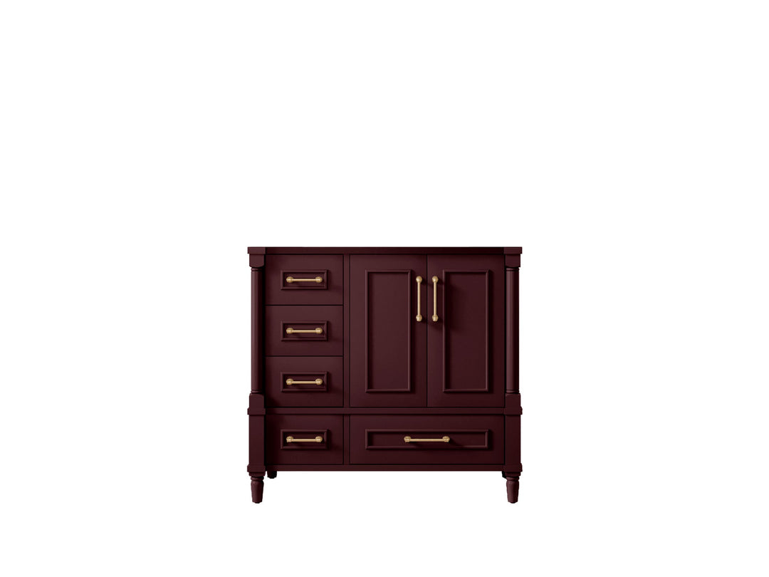 Aberdeen 36 in. W x 22 in. D Right Offset Sink Bathroom Vanity - Willow Bath and Vanity