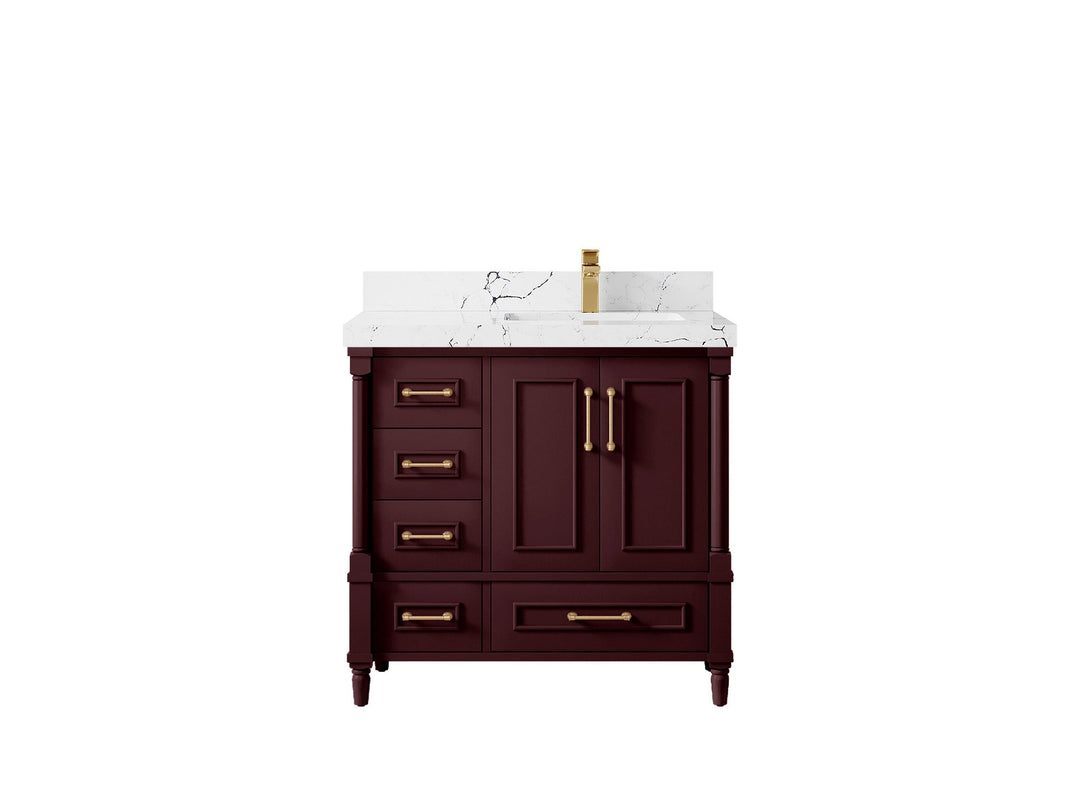Aberdeen 36 in. W x 22 in. D Right Offset Sink Bathroom Vanity - Willow Bath and Vanity