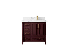 Aberdeen 36 in. W x 22 in. D Right Offset Sink Bathroom Vanity - photo 36