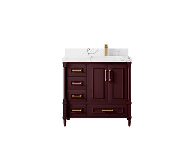 Aberdeen 36 in. W x 22 in. D Right Offset Sink Bathroom Vanity - Willow Bath and Vanity