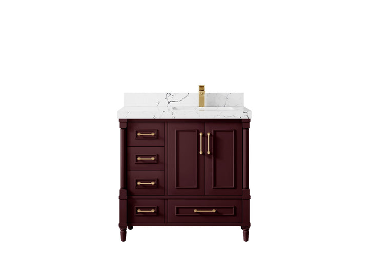 Aberdeen 36 in. W x 22 in. D Right Offset Sink Bathroom Vanity - photo 36
