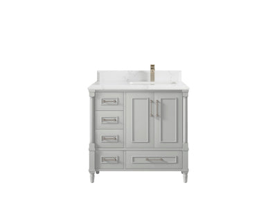 Aberdeen 36 in. W x 22 in. D Right Offset Sink Bathroom Vanity - Willow Bath and Vanity