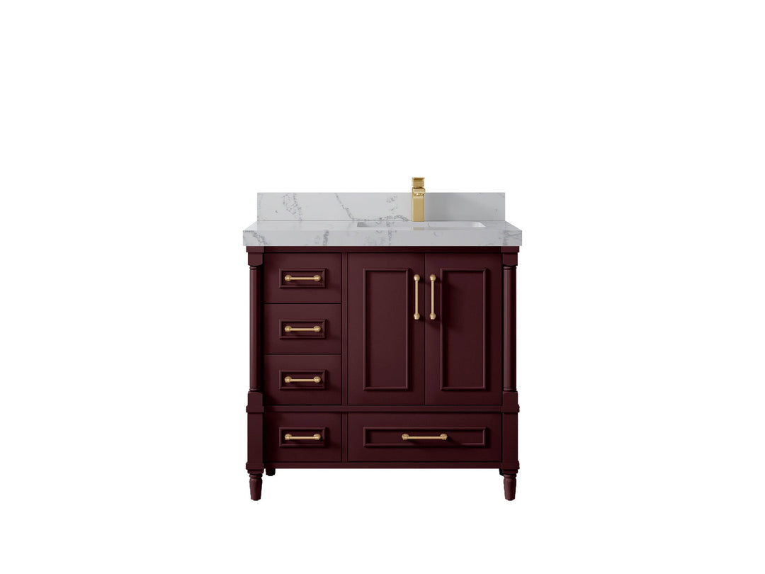 Aberdeen 36 in. W x 22 in. D Right Offset Sink Bathroom Vanity - Willow Bath and Vanity