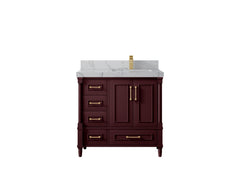 Aberdeen 36 in. W x 22 in. D Right Offset Sink Bathroom Vanity - photo 38