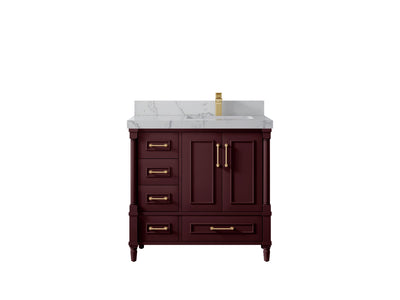Aberdeen 36 in. W x 22 in. D Right Offset Sink Bathroom Vanity - Willow Bath and Vanity