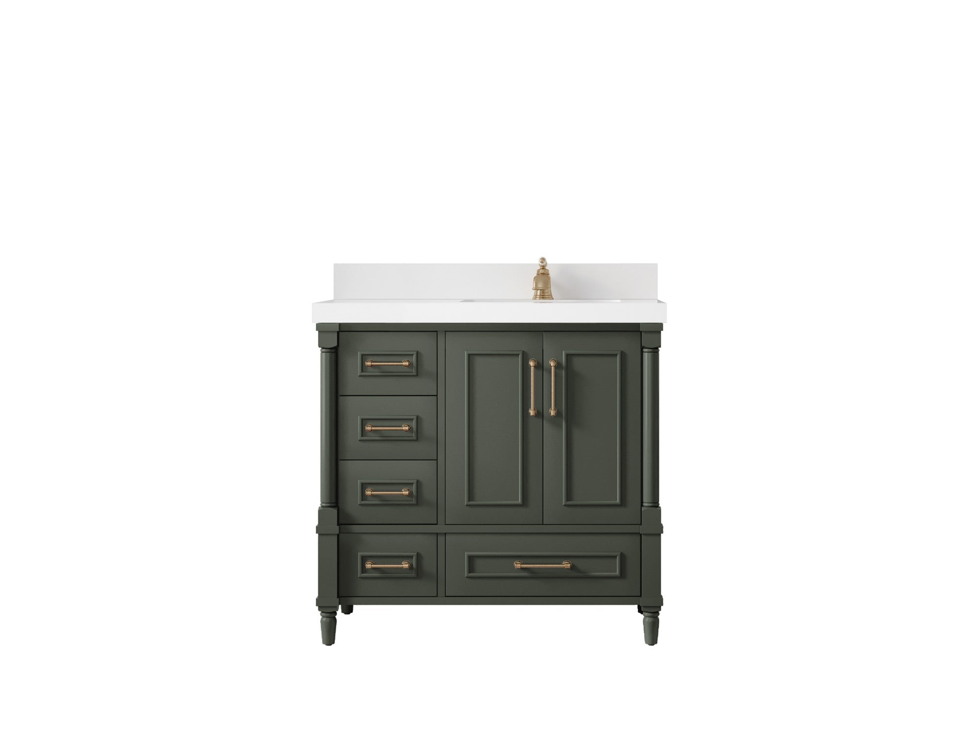Aberdeen 36 in. W x 22 in. D Right Offset Sink Bathroom Vanity - Willow Bath and Vanity