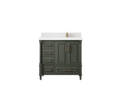 Aberdeen 36 in. W x 22 in. D Right Offset Sink Bathroom Vanity - photo 1