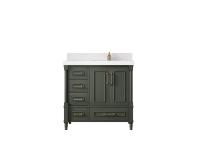 Aberdeen 36 in. W x 22 in. D Right Offset Sink Bathroom Vanity - Willow Bath and Vanity