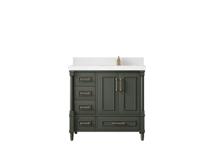 Aberdeen 36 in. W x 22 in. D Right Offset Sink Bathroom Vanity - photo 1
