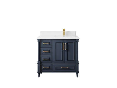 Aberdeen 36 in. W x 22 in. D Right Offset Sink Bathroom Vanity - Willow Bath and Vanity