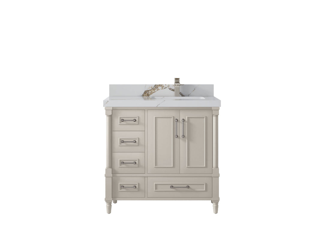 Aberdeen 36 in. W x 22 in. D Right Offset Sink Bathroom Vanity - Willow Bath and Vanity