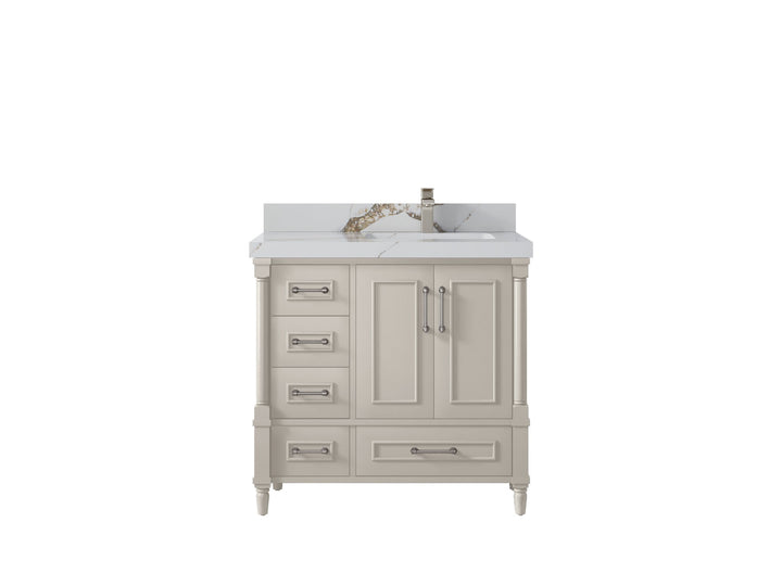Aberdeen 36 in. W x 22 in. D Right Offset Sink Bathroom Vanity - photo 12