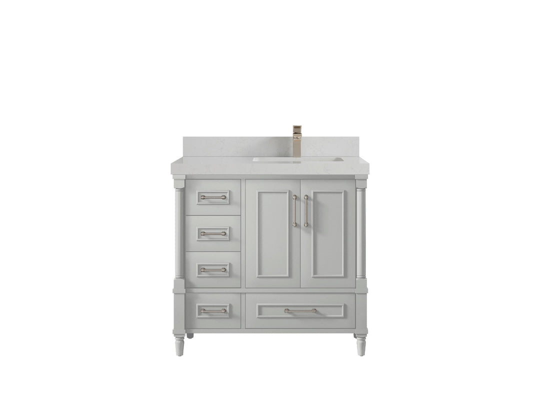 Aberdeen 36 in. W x 22 in. D Right Offset Sink Bathroom Vanity - Willow Bath and Vanity