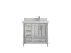 Aberdeen 36 in. W x 22 in. D Right Offset Sink Bathroom Vanity - photo 18