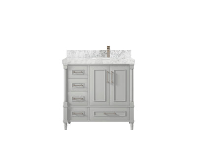 Aberdeen 36 in. W x 22 in. D Right Offset Sink Bathroom Vanity - Willow Bath and Vanity