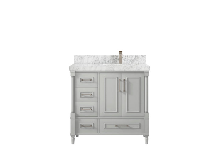 Aberdeen 36 in. W x 22 in. D Right Offset Sink Bathroom Vanity - photo 16