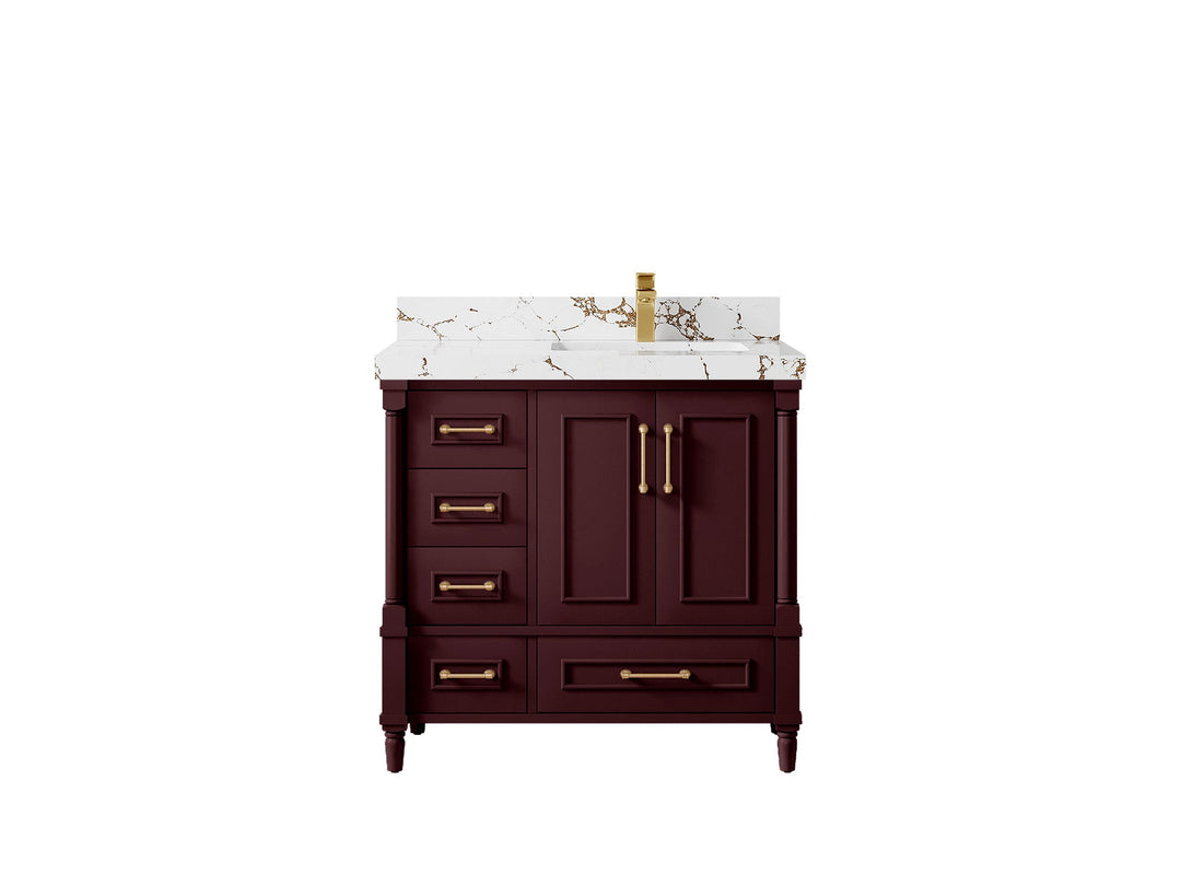 Aberdeen 36 in. W x 22 in. D Right Offset Sink Bathroom Vanity - Willow Bath and Vanity