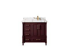 Aberdeen 36 in. W x 22 in. D Right Offset Sink Bathroom Vanity - photo 32