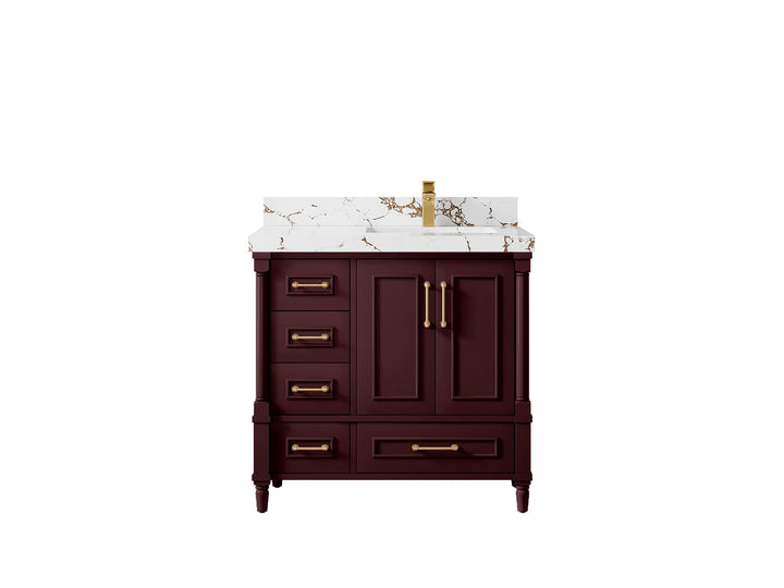 Aberdeen 36 in. W x 22 in. D Right Offset Sink Bathroom Vanity - photo 32