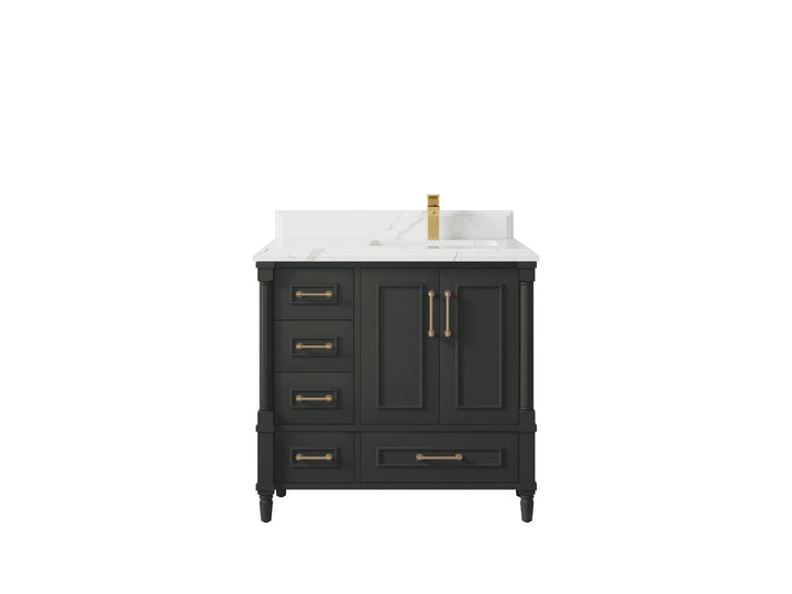 Aberdeen 36 in. W x 22 in. D Right Offset Sink Bathroom Vanity - photo 24