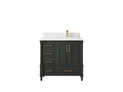 Aberdeen 36 in. W x 22 in. D Right Offset Sink Bathroom Vanity - photo 26