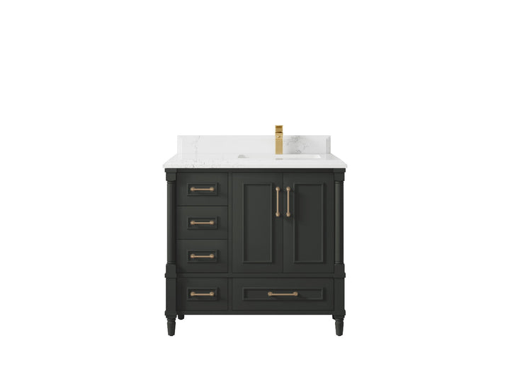 Aberdeen 36 in. W x 22 in. D Right Offset Sink Bathroom Vanity - photo 26