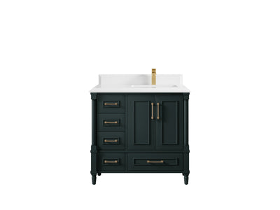 Aberdeen 36 in. W x 22 in. D Right Offset Sink Bathroom Vanity - Willow Bath and Vanity