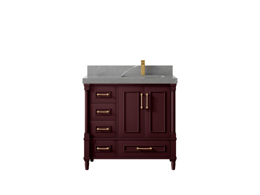 Aberdeen 36 in. W x 22 in. D Right Offset Sink Bathroom Vanity - Willow Bath and Vanity