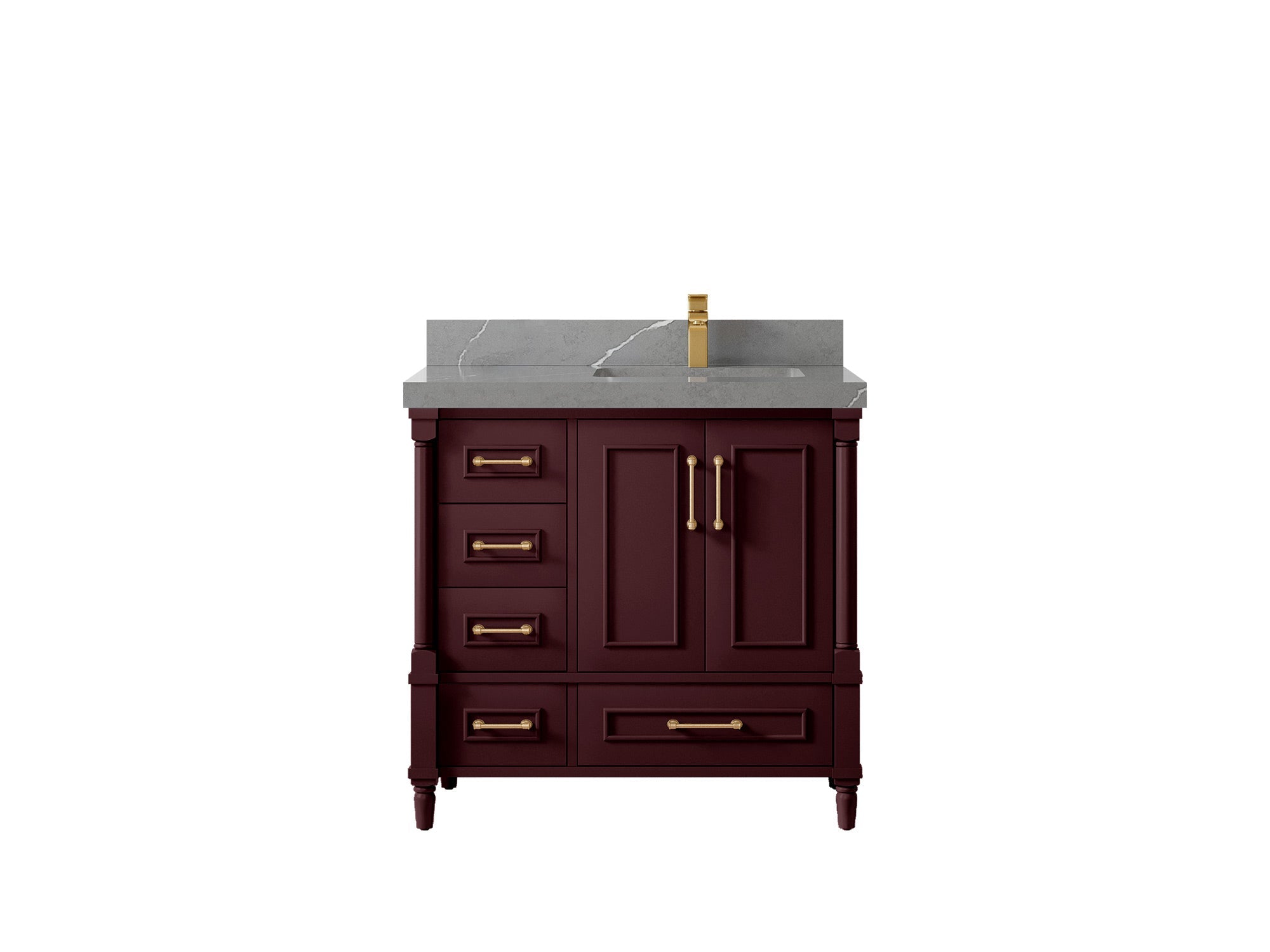 Aberdeen 36 in. W x 22 in. D Right Offset Sink Bathroom Vanity - Willow Bath and Vanity