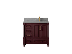 Aberdeen 36 in. W x 22 in. D Right Offset Sink Bathroom Vanity - photo 44