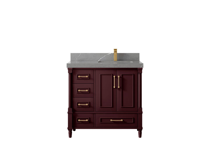 Aberdeen 36 in. W x 22 in. D Right Offset Sink Bathroom Vanity - photo 44