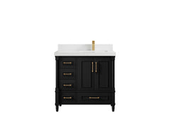 Aberdeen 36 in. W x 22 in. D Right Offset Sink Bathroom Vanity - photo 30