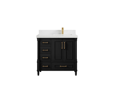 Aberdeen 36 in. W x 22 in. D Right Offset Sink Bathroom Vanity - Willow Bath and Vanity
