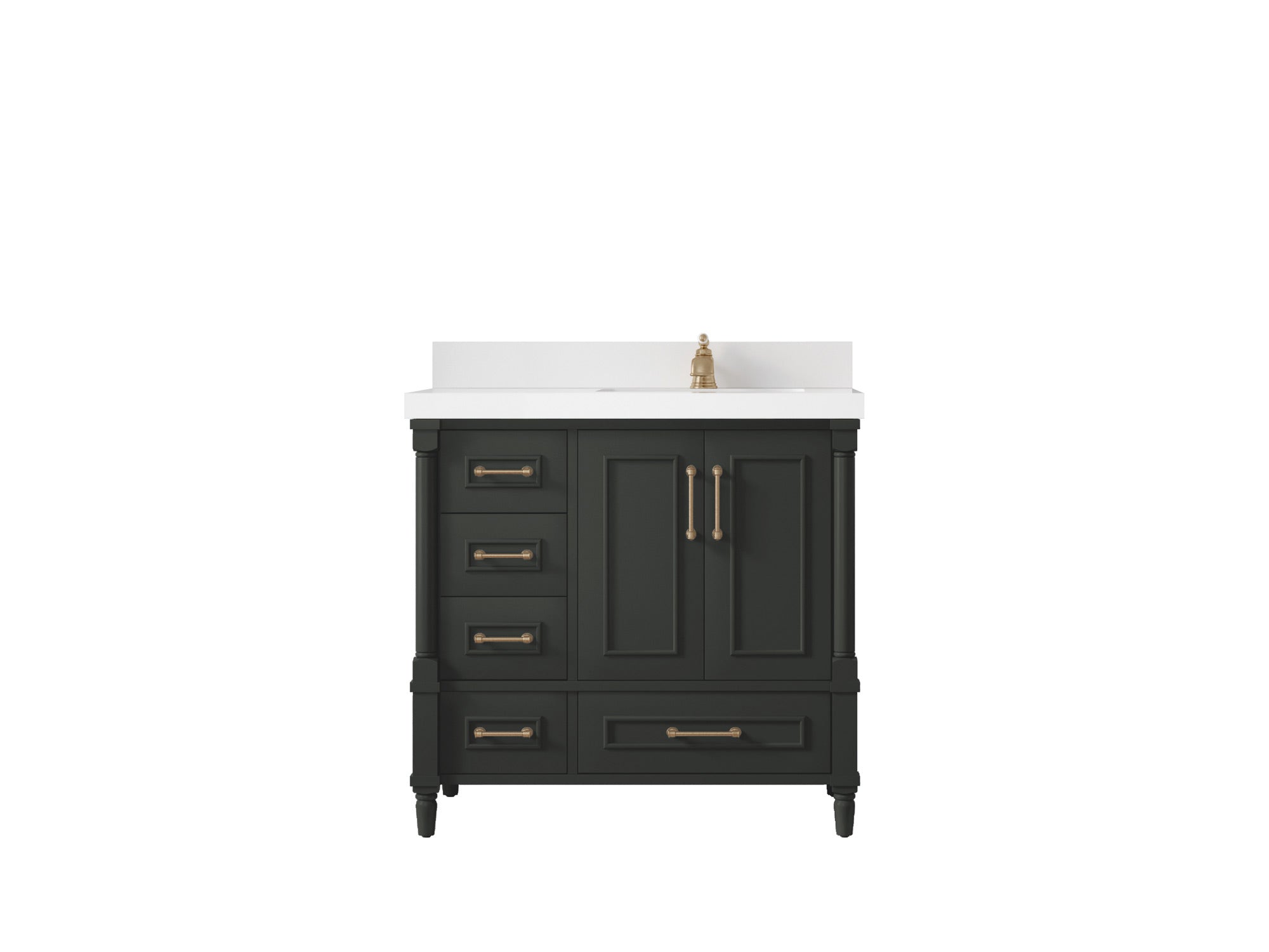 Aberdeen 36 in. W x 22 in. D Right Offset Sink Bathroom Vanity - Willow Bath and Vanity