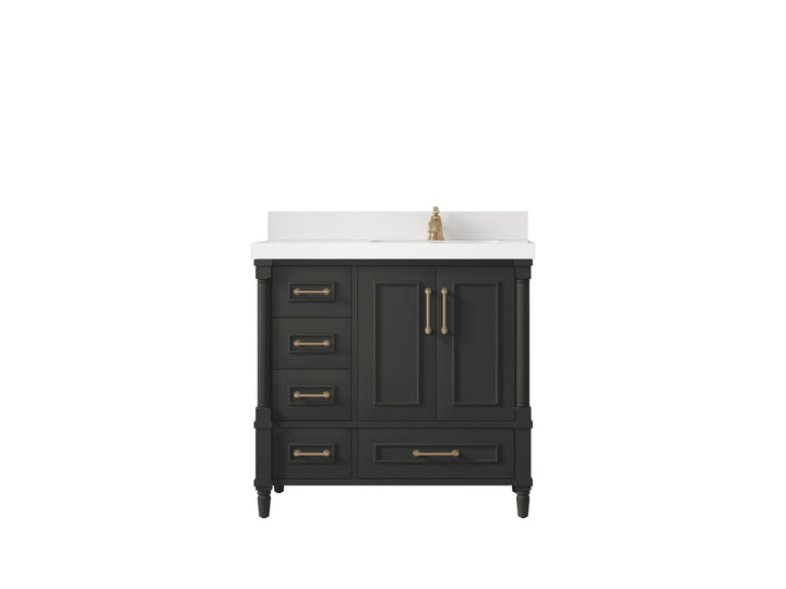 Aberdeen 36 in. W x 22 in. D Right Offset Sink Bathroom Vanity - photo 1