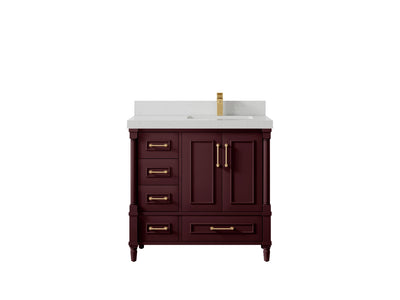 Aberdeen 36 in. W x 22 in. D Right Offset Sink Bathroom Vanity - Willow Bath and Vanity