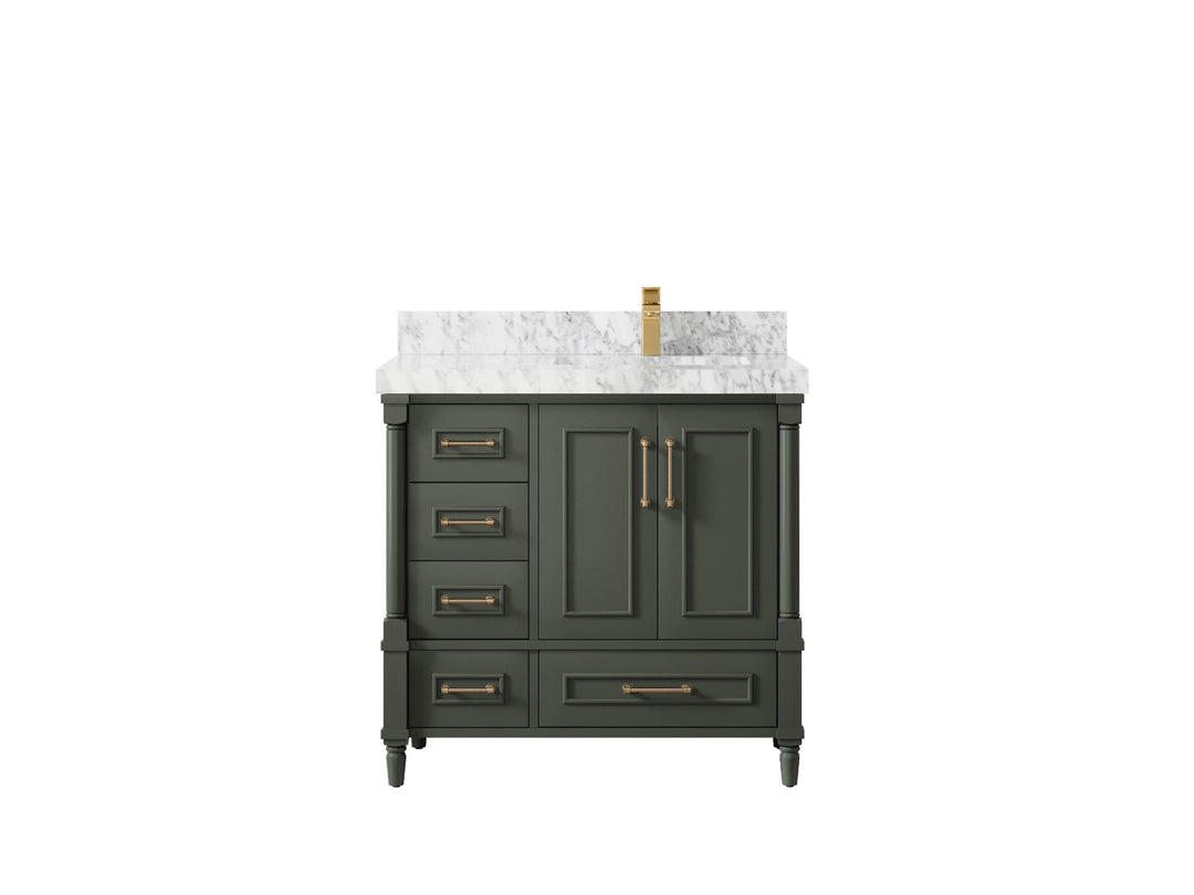 Aberdeen 36 in. W x 22 in. D Right Offset Sink Bathroom Vanity - Willow Bath and Vanity