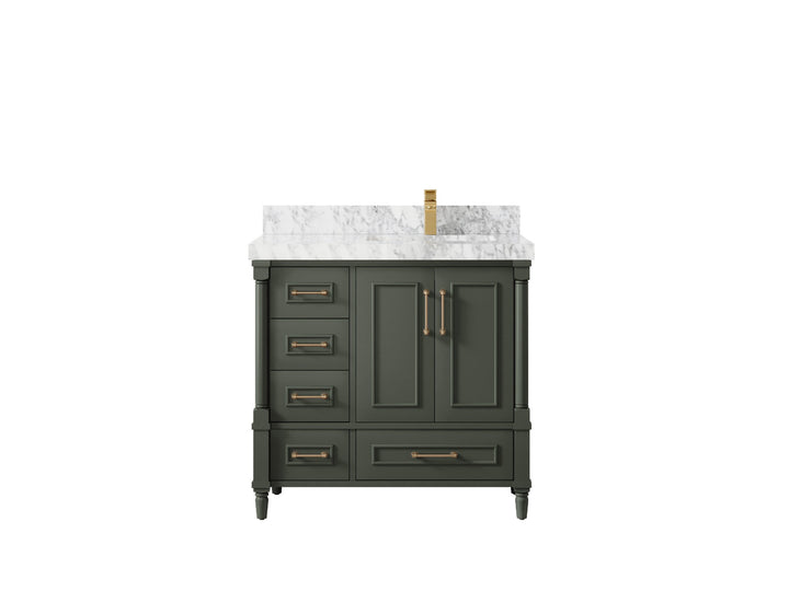 Aberdeen 36 in. W x 22 in. D Right Offset Sink Bathroom Vanity - photo 12