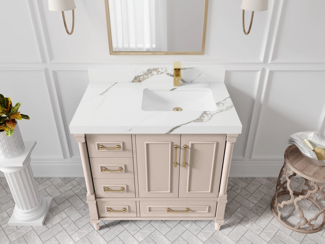 Aberdeen 36 in. W x 22 in. D Right Offset Sink Bathroom Vanity - Willow Bath and Vanity