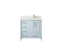 Aberdeen 36 in. W x 22 in. D Right Offset Sink Bathroom Vanity - photo 44
