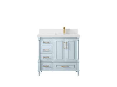 Aberdeen 36 in. W x 22 in. D Right Offset Sink Bathroom Vanity - Willow Bath and Vanity