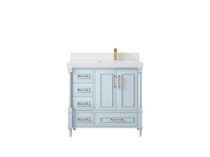 Aberdeen 36 in. W x 22 in. D Right Offset Sink Bathroom Vanity - photo 44