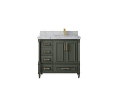 Aberdeen 36 in. W x 22 in. D Right Offset Sink Bathroom Vanity - photo 40