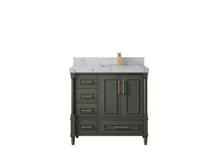 Aberdeen 36 in. W x 22 in. D Right Offset Sink Bathroom Vanity - photo 40