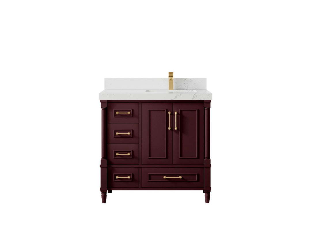 Aberdeen 36 in. W x 22 in. D Right Offset Sink Bathroom Vanity - Willow Bath and Vanity
