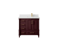 Aberdeen 36 in. W x 22 in. D Right Offset Sink Bathroom Vanity - photo 28