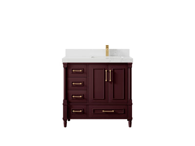 Aberdeen 36 in. W x 22 in. D Right Offset Sink Bathroom Vanity - Willow Bath and Vanity