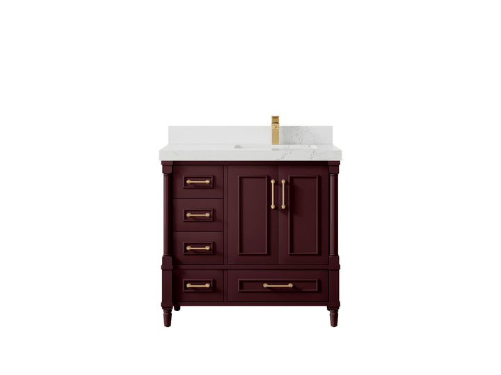 Aberdeen 36 in. W x 22 in. D Right Offset Sink Bathroom Vanity - photo 28